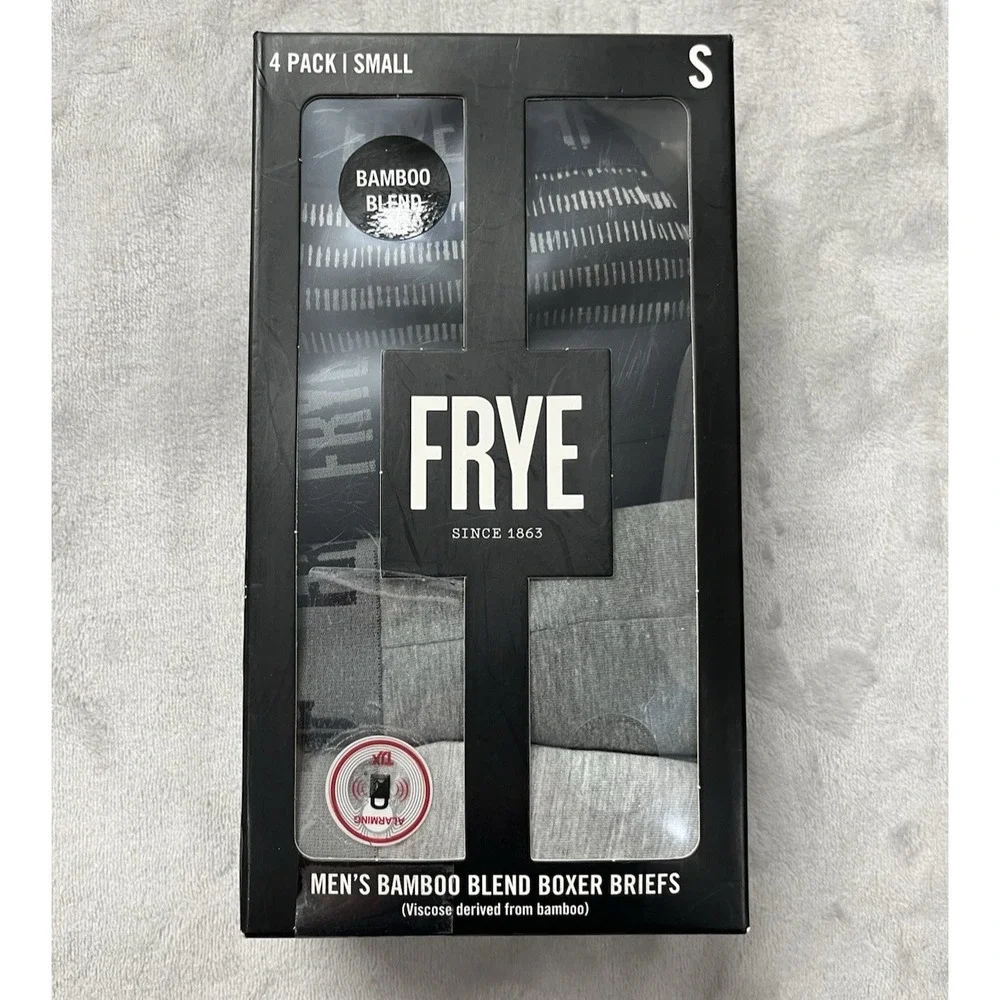 Frye 4 Pair Boxer Briefs Men Small 28-30'' Multicolor Tag Free Bamboo Blend Soft
